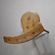 Old farmers tripod chair for decorative use