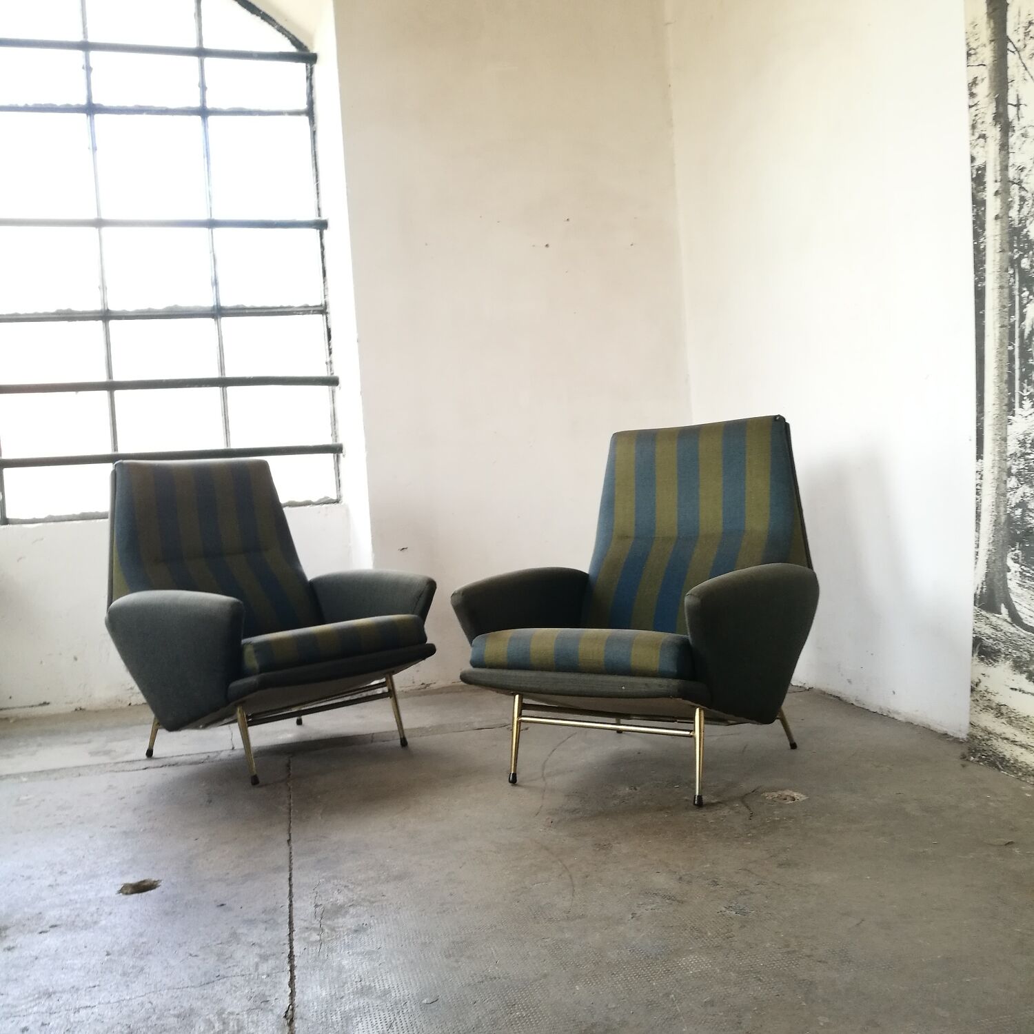 Paire de fauteuils vintage années 50, Guy Besnard,