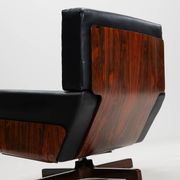 Swivel rosewood model 401 armchair by Menilio Taro for Cinova, 1960s