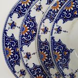 Set of 4 flat plates Model Alexandra Lunéville