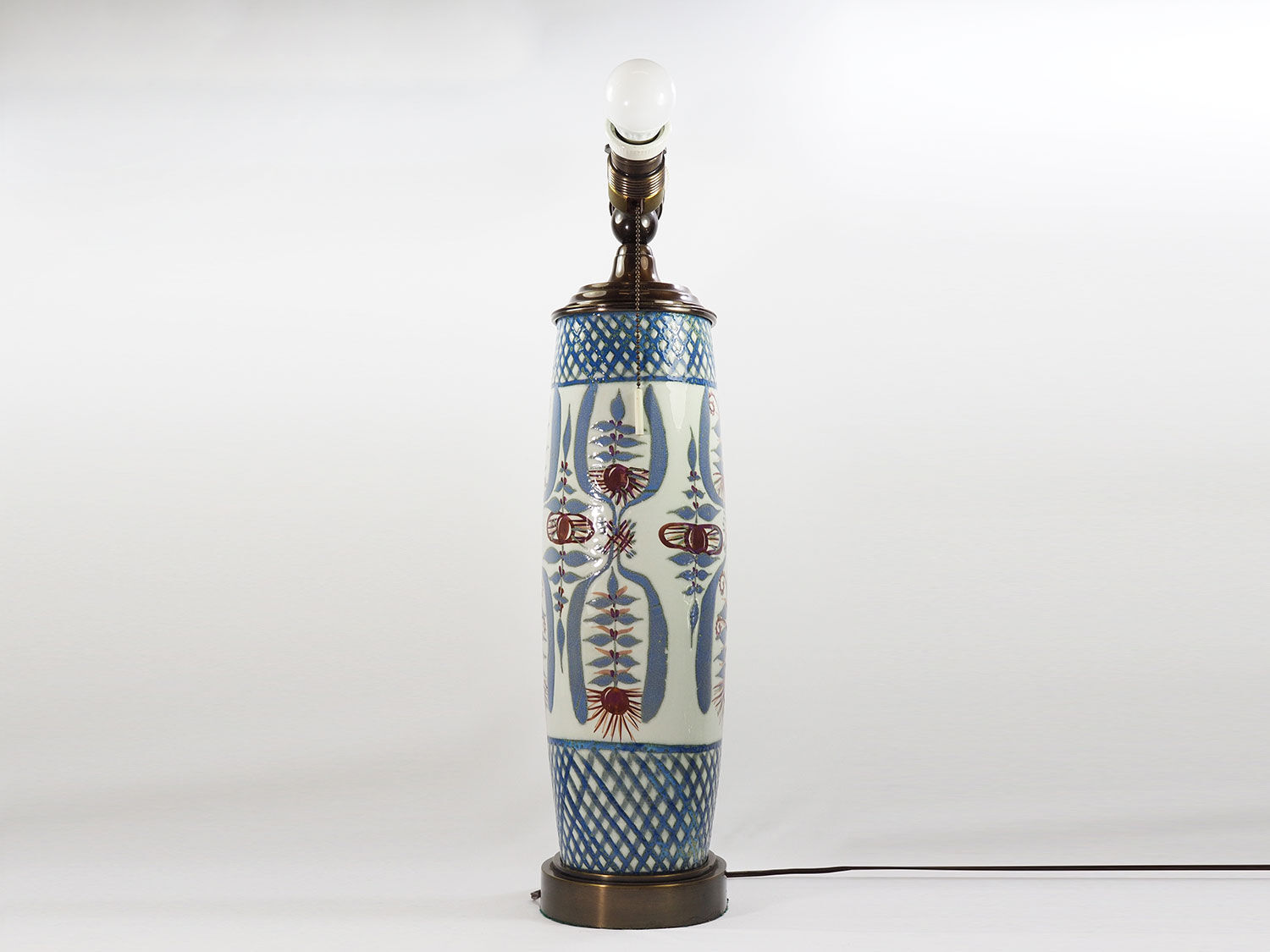 Mid-Century Ceramic Lamp by Marianne Johnson Hansen for Aluminia Faience