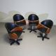 4 x '80s Italian barber chair, height adjustable