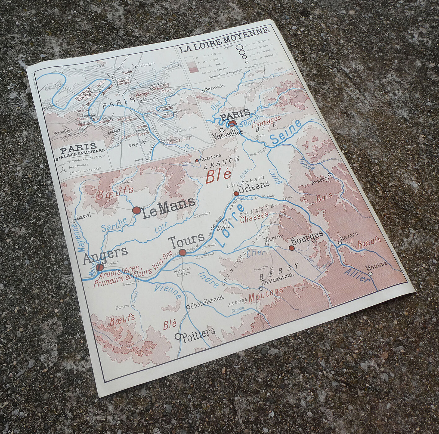 Old poster "East of the Paris basin / The middle Loire" - Rossignol