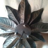 Vintage flower lamp globe in spotted glass