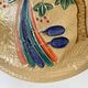 Poët Laval ceramic pie or cake dish with bird decoration