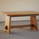 Mid-century brutalist dining table, made of oak, Danish craftsmanship, 1950s.