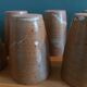 Ensemble de 8 tasses ou verres en grès tourné artisanal