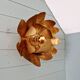 Gold metal floral wall light, 1960-70.