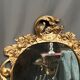 Antique rococo style wooden mirror. Solid walnut.