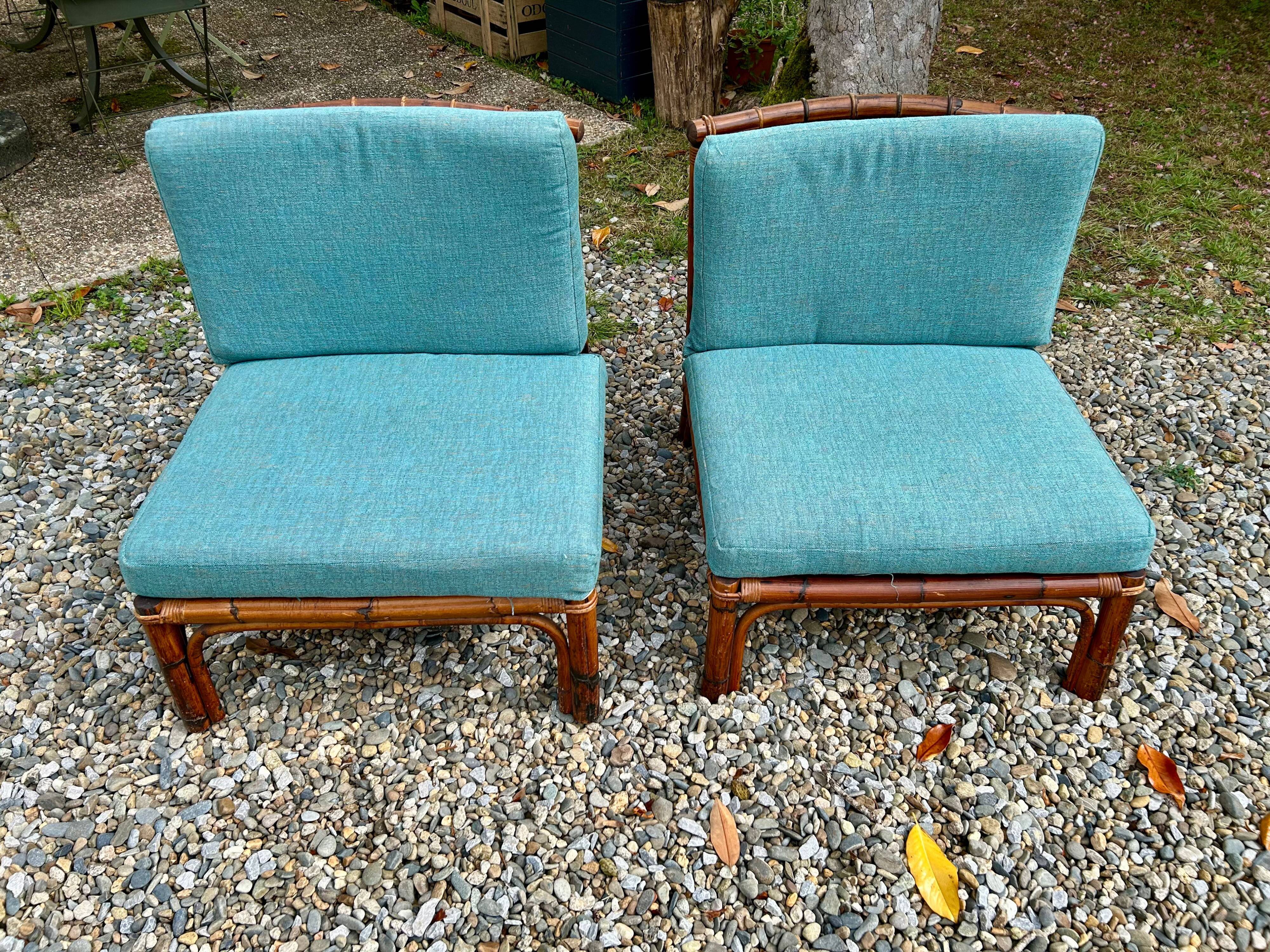 Rattan salon attributed to Alberto Smania.