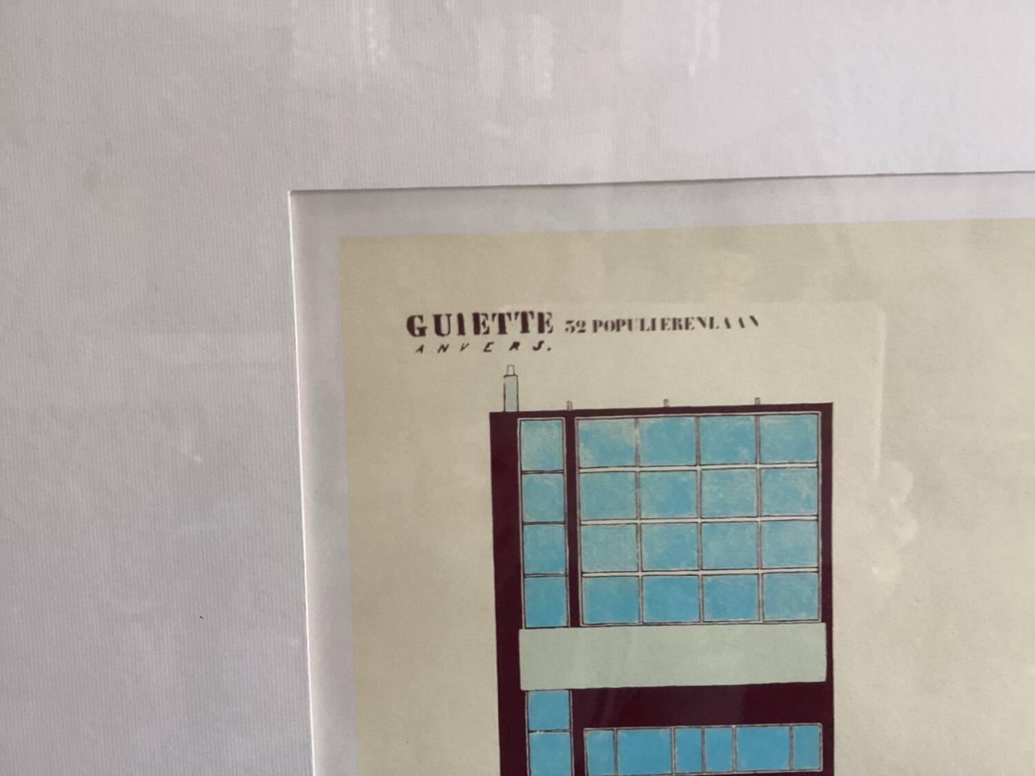 Le corbusier maison guiette 1926 lithographie