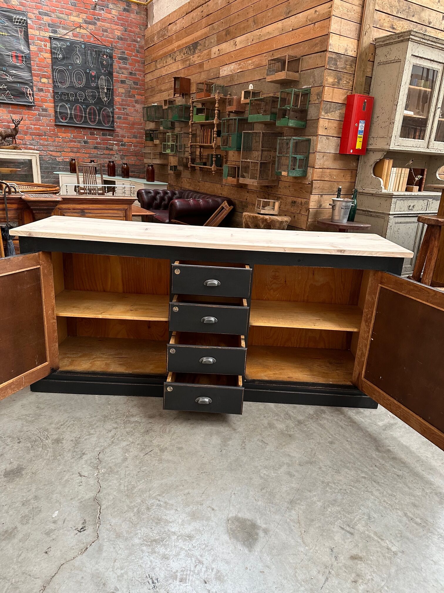 Old patinated craft furniture