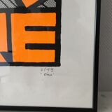 "Cul Carré" orange poster 70x50 cm handmade hand-printed numbered