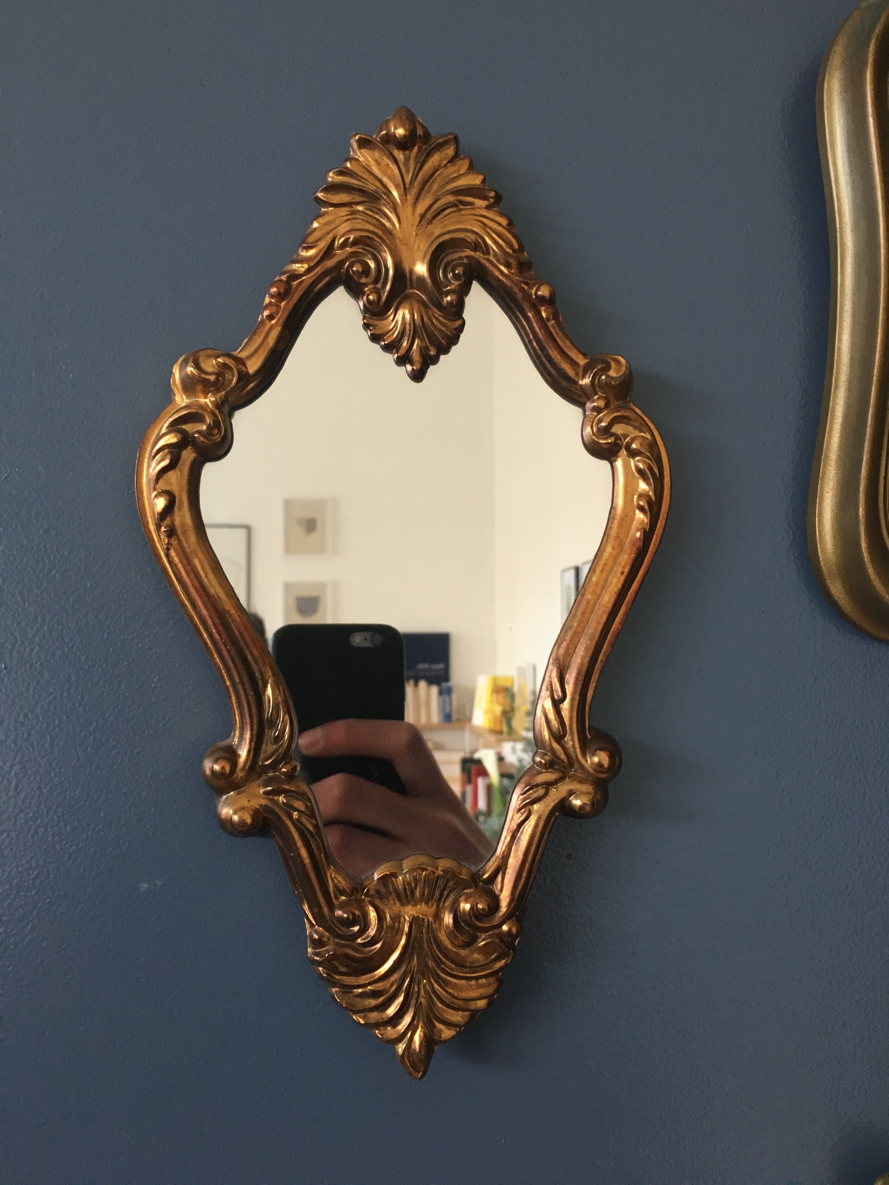 Set of golden mirror of the 70/80 - 19x29cm