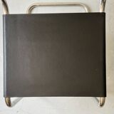 2 B33 chairs in chromed metal and black leather