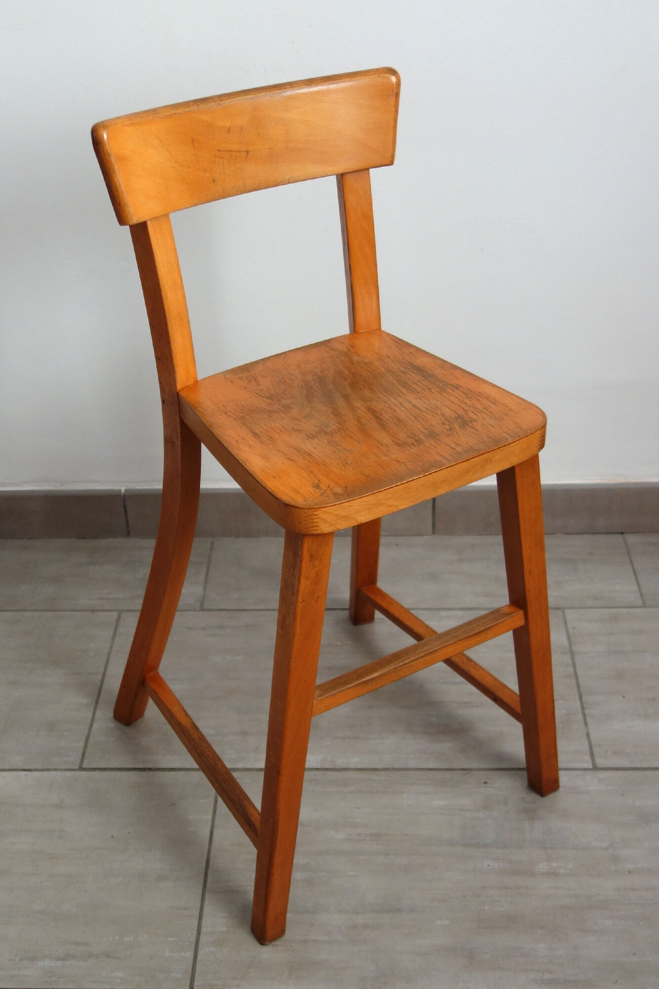 Children's wooden high chair