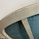 Blue velvet medallion armchair in Louis XVI style