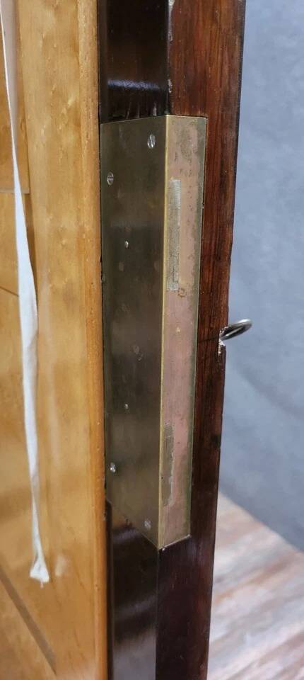 Parisian mirrored armoire in Louis XVI style in rosewood and elm burl