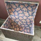 Old wooden and leather chest