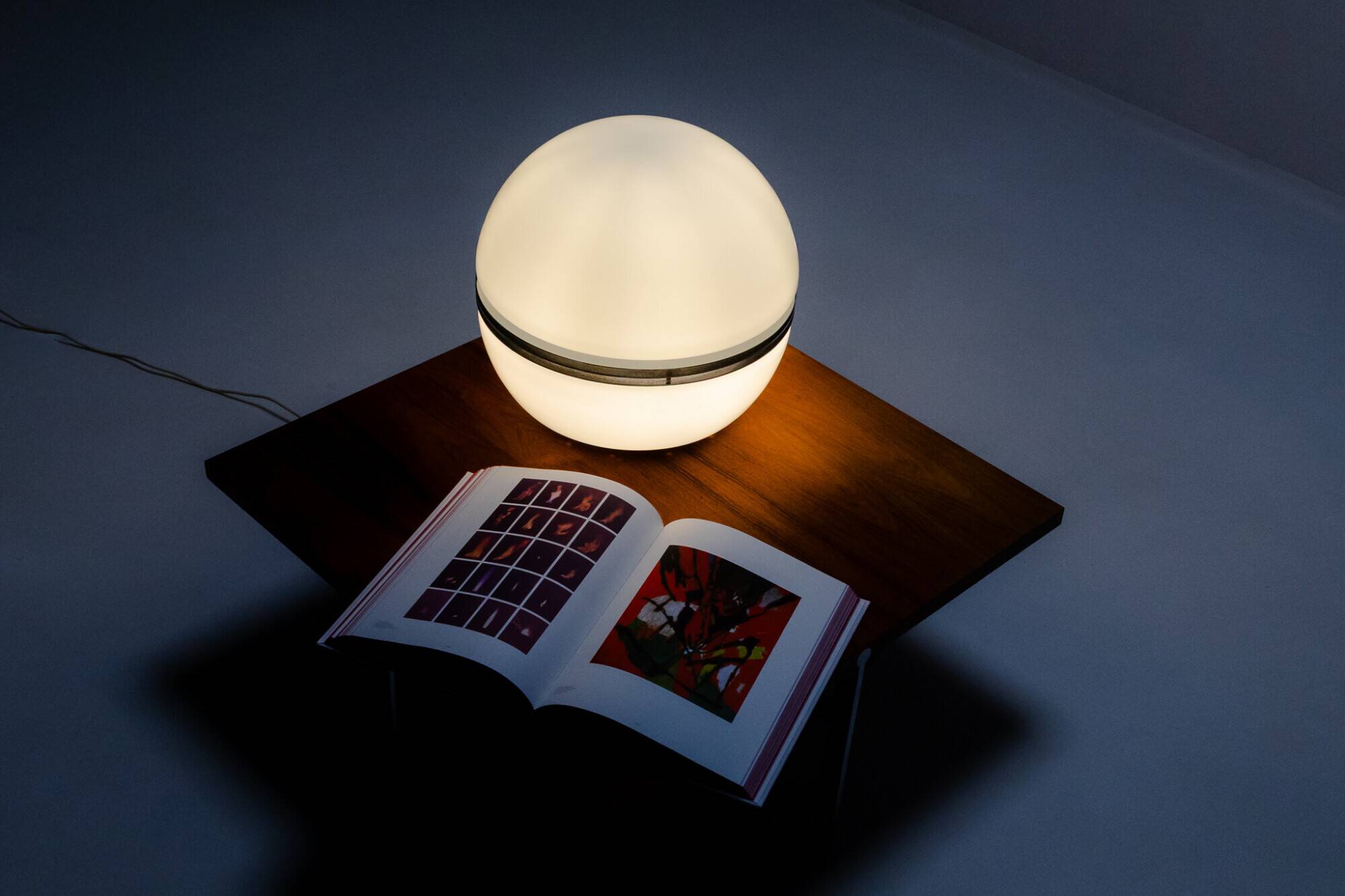 Space Age spherical table lamp by Enrico Tronconi, Italy, 1970s