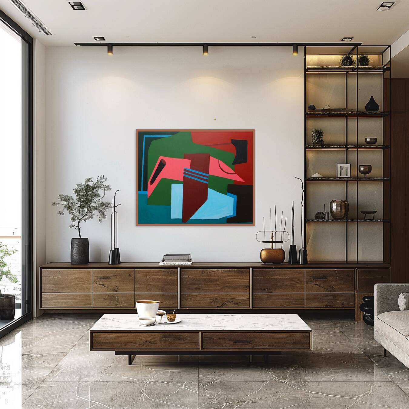 Original abstract on canvas "clarity" 100x81Cm