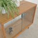 Small two-sided display cabinet wood and glass Frantisek Jirak 1960
