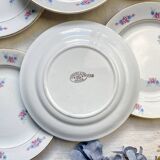6 small vintage floral porcelain plates - Salins