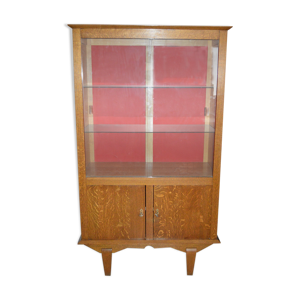 vitrine vintage en chêne