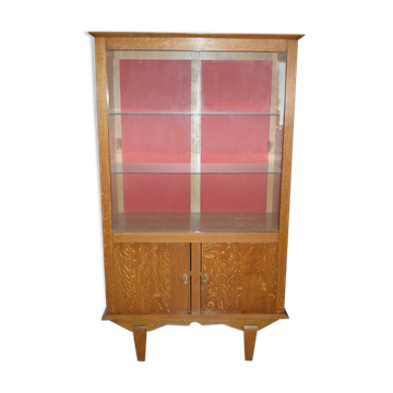 Vitrine vintage en chêne