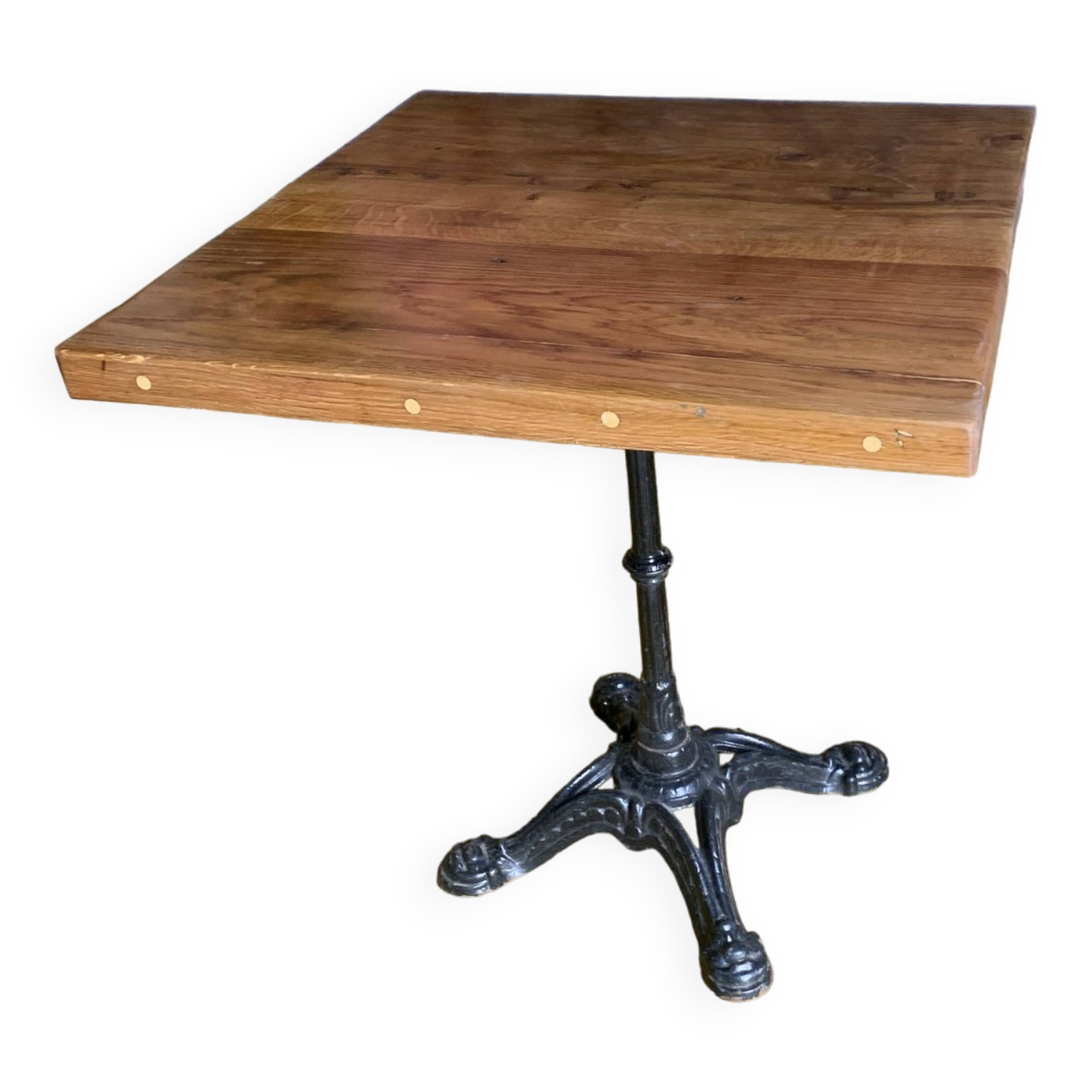 Raw wood bistro table