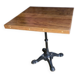 Table bistrot bois brut