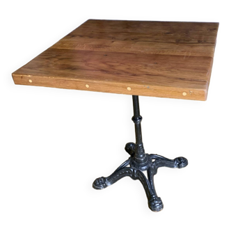 Raw wood bistro table