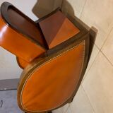 Leather rocking chair
