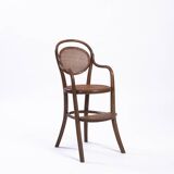 Ensemble ancien de chaises pour enfants en osier et bois courbé Michael Thonet, 2