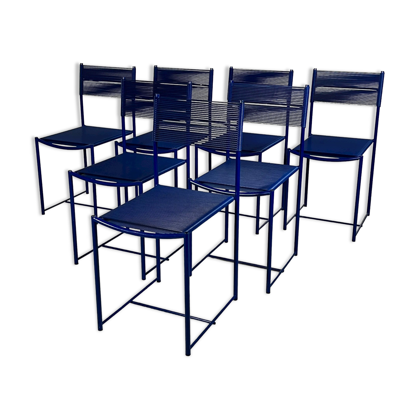 Set of 7 chairs Spaghetti 101 by Giandomenico Belotti for Alias 80s