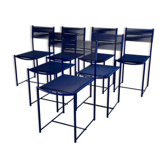 Set of 7 chairs Spaghetti 101 by Giandomenico Belotti for Alias 80s