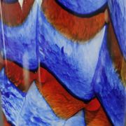 Red, White and Blue Murano Glass Vase by Carlo Moretti, Italy