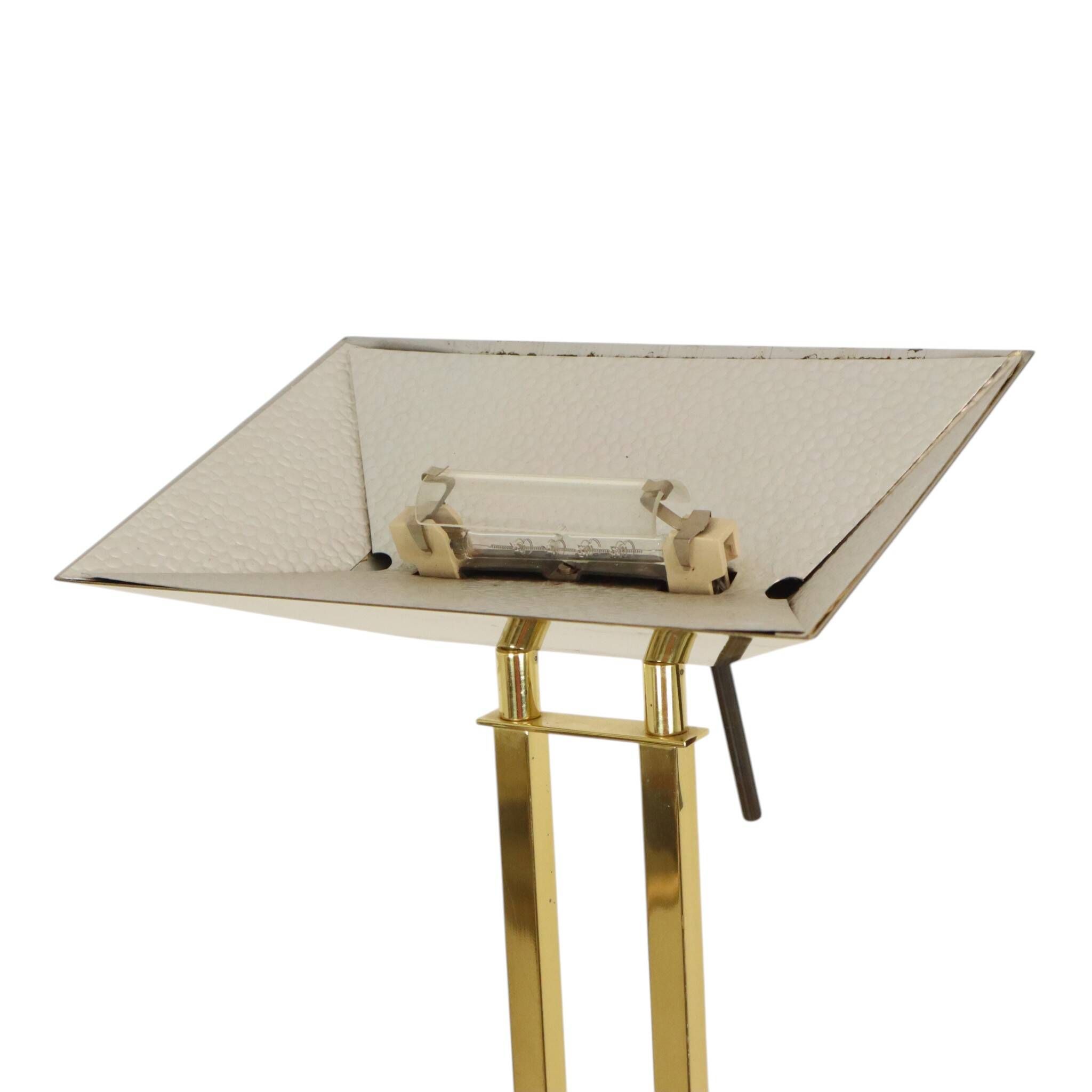 Gold Deknudt Floor Lamp, Willy Rizzo Design, Hollywood Regency