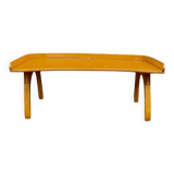 Antique solid wood varnished bed base – Torck – 1950s