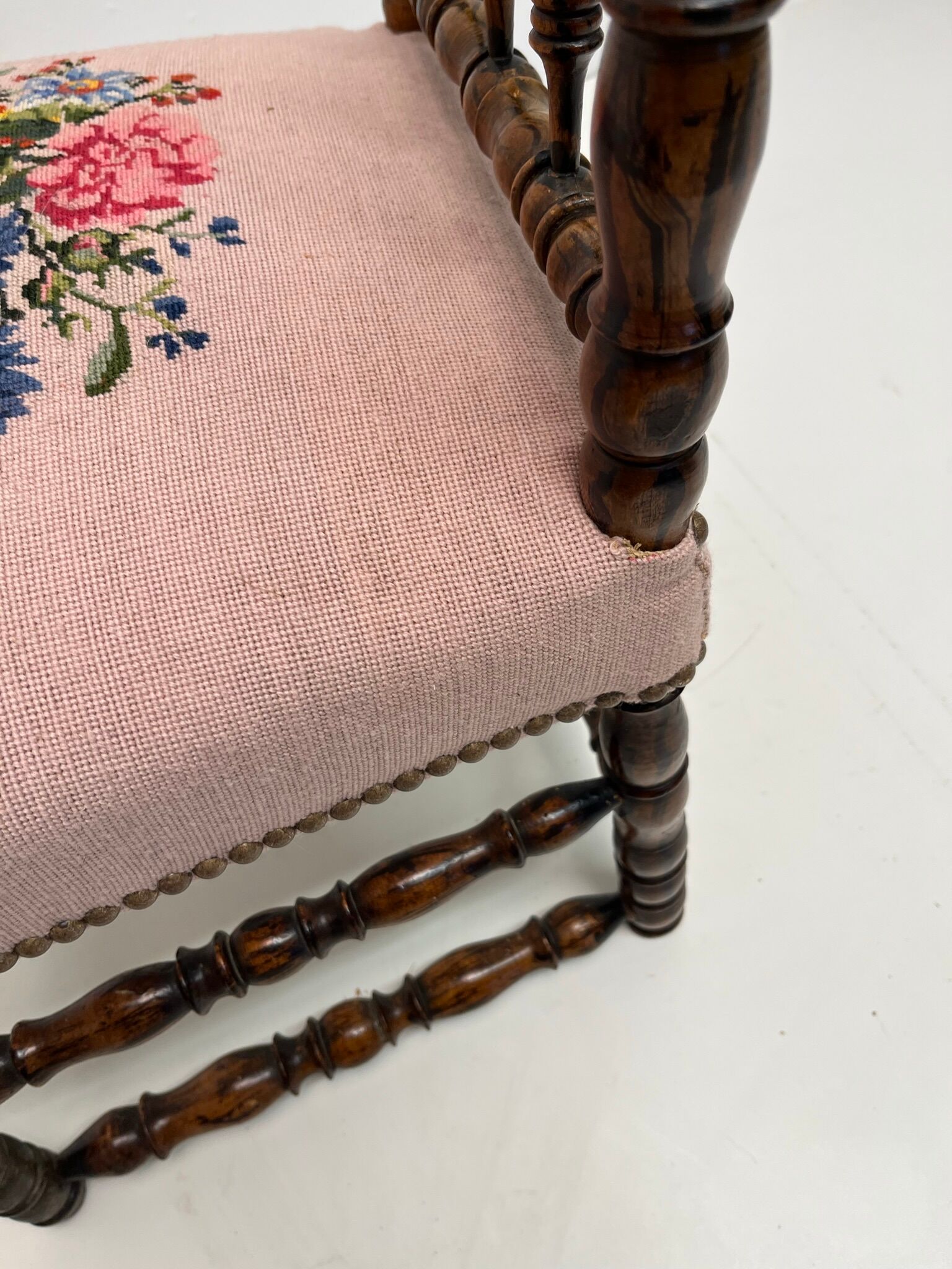 Children's chair Napoleon III wood turned vintage