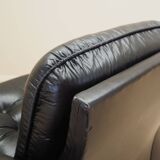 Black armchair, Italian design, 1980s, production: Italy