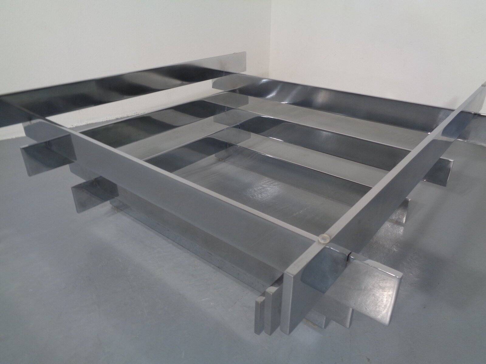 Sculptural Chrome Coffee Table by David Hicks, Italy, 1960s