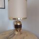 Brass and amber lamp 70s