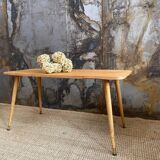 Raw wood coffee table & compass legs