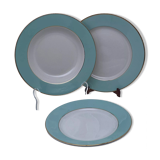 Service complet amande et or Limoges, 6 assiettes