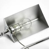 Large original 1980s chrome table lamp by Florian Schulz