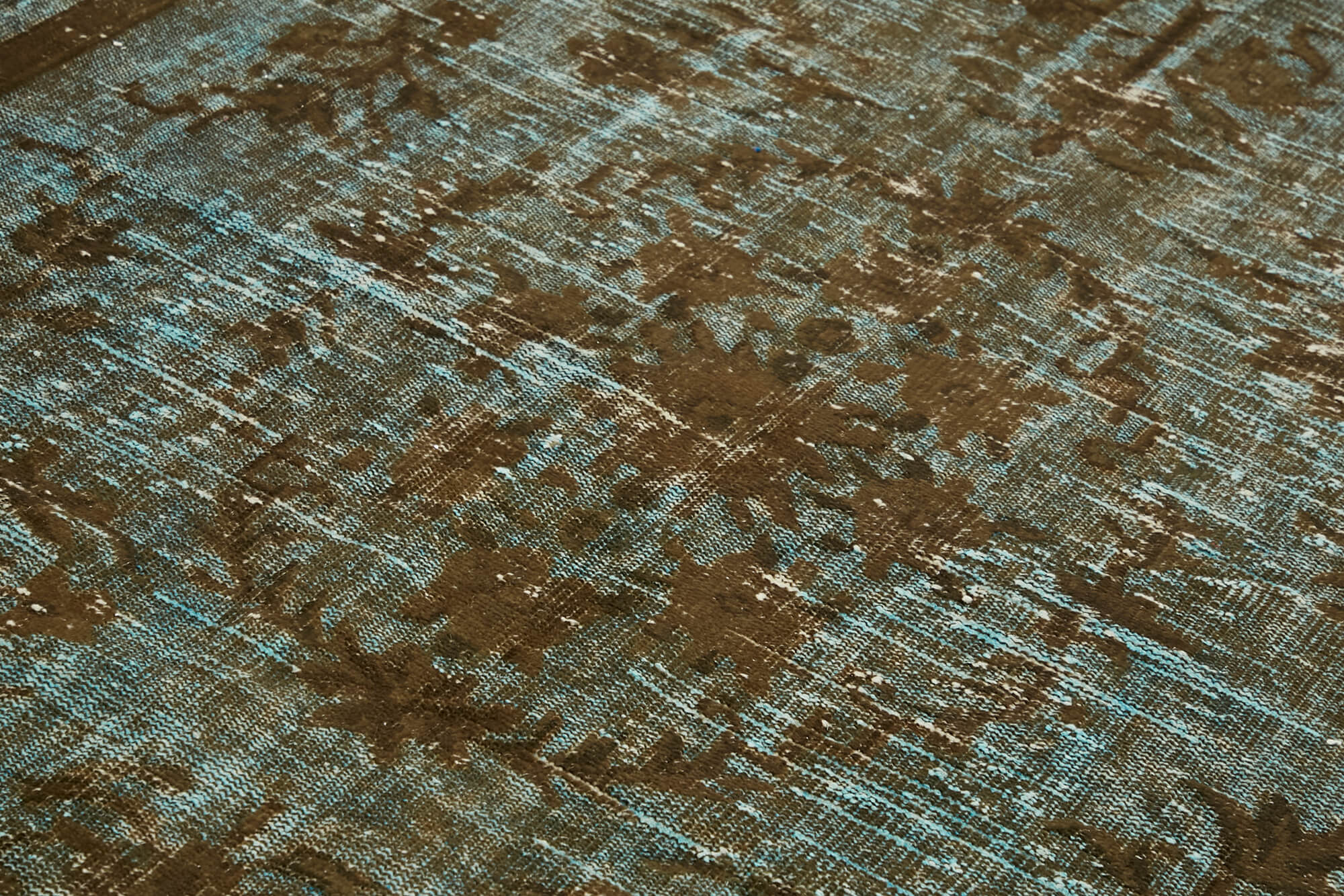 Handmade Hi-Low Pile Turkish 1980s 204 cm x 334 cm Brown Rug