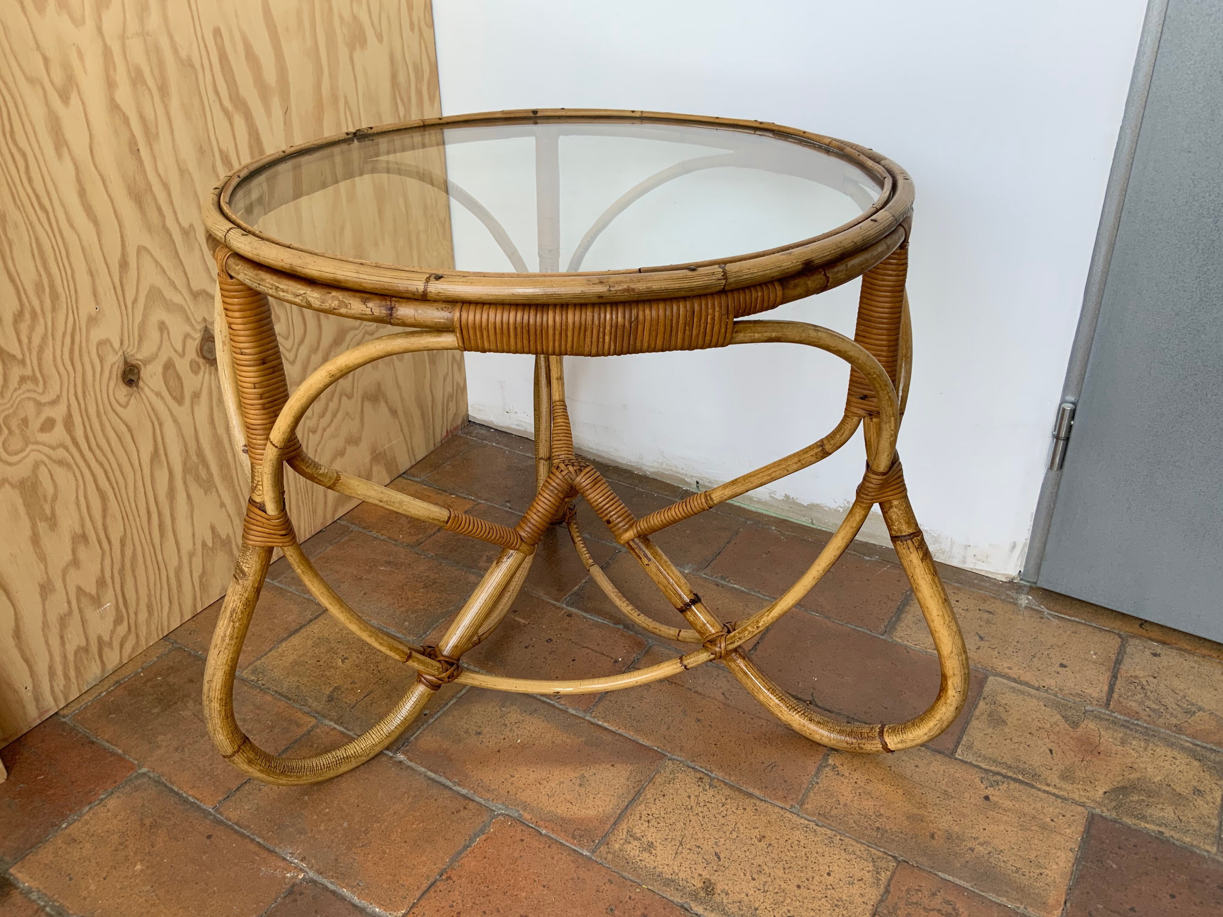Rattan coffee table
