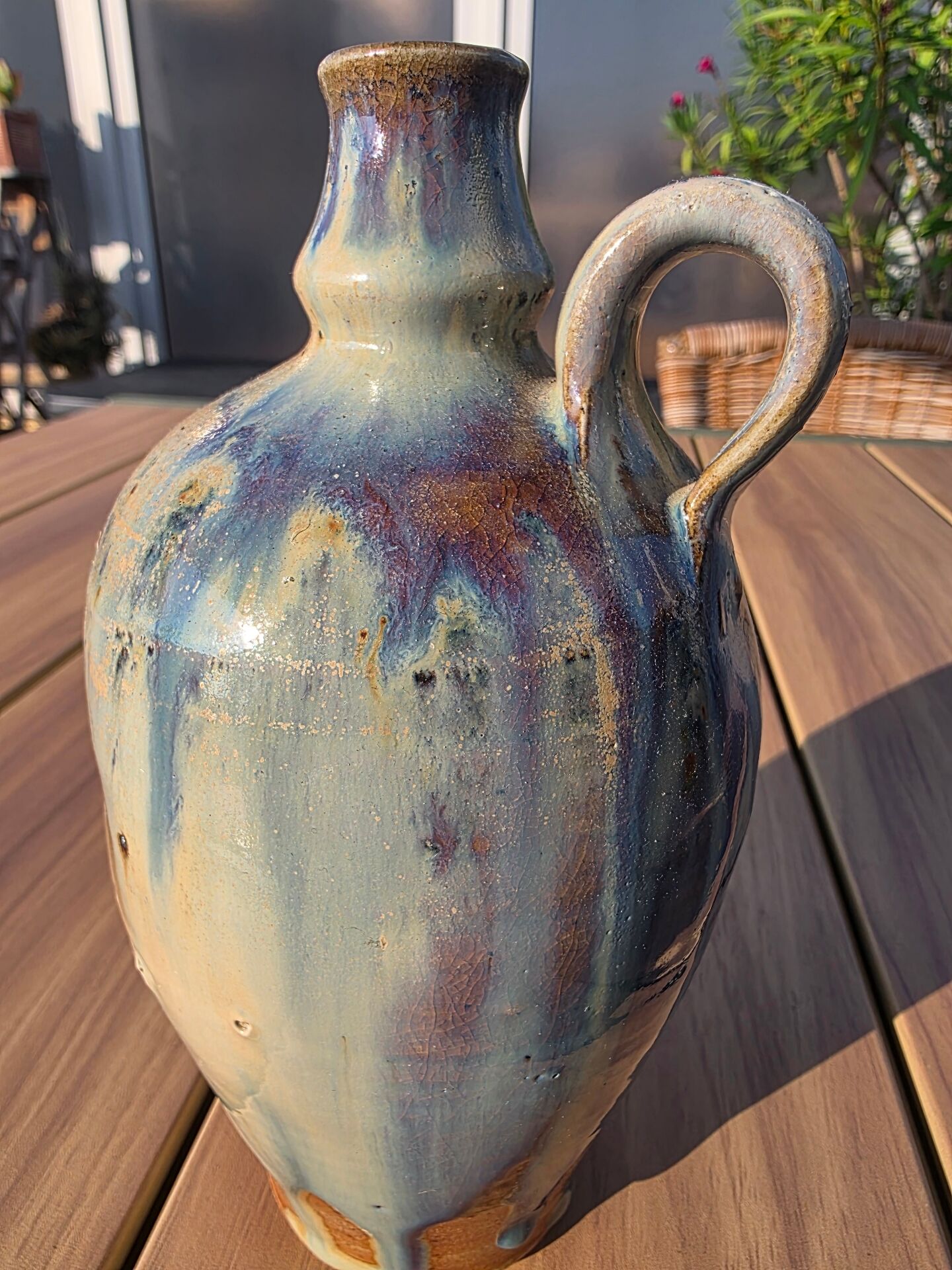 Soliflore Ceramic Oil Bottle Berangeville Jacques Asserin