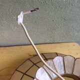 70s mother-of-pearl and brass pendant light